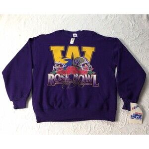 Vintage Washington Huskies 1993 Michigan Rosebowl Crewneck Sweatshirt  Sz L NWT
